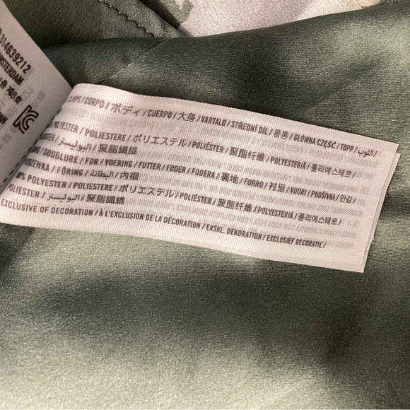 Abercrombie & Fitch Giselle Pleated One Shoulder Green Floral Maxi Dress Size M - Picture 15 of 16